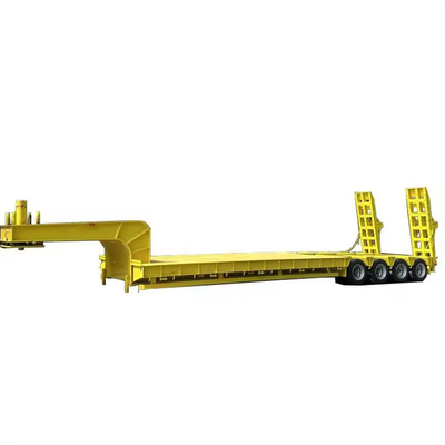 Trois lignes six axes 40 60 tonnes Longue remorque à chevet bas avec 1820 mm de rail de roulement