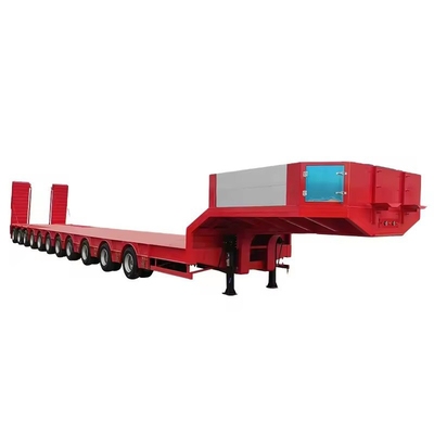 10 Nombre de pneus Lourd 3 essieux Lowboy 60 80 100 tonnes Semi-remorque à lit bas