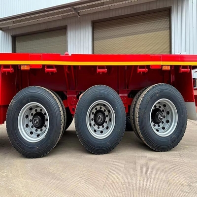 12r22.5 Pneus 3 essieux 4 essieux conteneur semi-remorque 40hq semi-remorque de chargement à plat