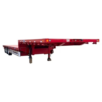 13500X3000X1550 mm Semi-remorque en fer à chevet bas pour le transport de machines 13m remorque à chevet plat