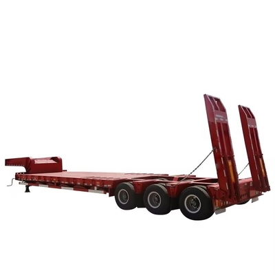 Trailers à lit bas 3 essieux 1820 mm en bande de roulement adapté au transport de gros équipements lourds