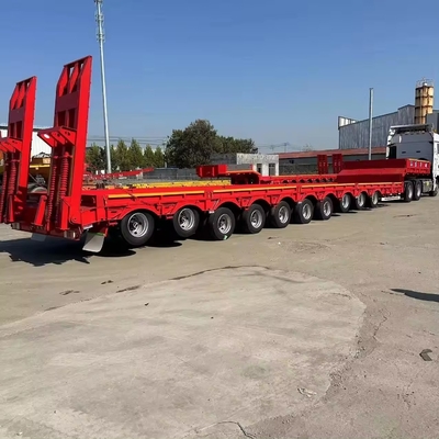 Trailers à lit bas 3 essieux 1820 mm en bande de roulement adapté au transport de gros équipements lourds