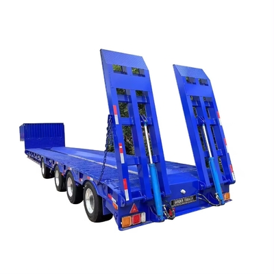 Trailers à lit bas 3 essieux 1820 mm en bande de roulement adapté au transport de gros équipements lourds