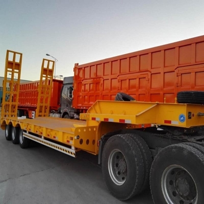 3 essieux 80 tonnes de levage de basculement de décharge de basculement semi-remorque remorque capacité de charge lourde