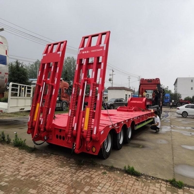 Semi-remorque à plateau à 3 essieux pour le transport de conteneurs sans système de freinage antiblocage ABS