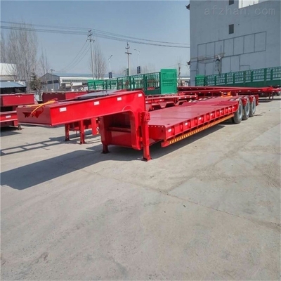 4 essieux Lowboy Semi-remorque basse pour le transport de 60 70 80 tonnes avec une excavatrice