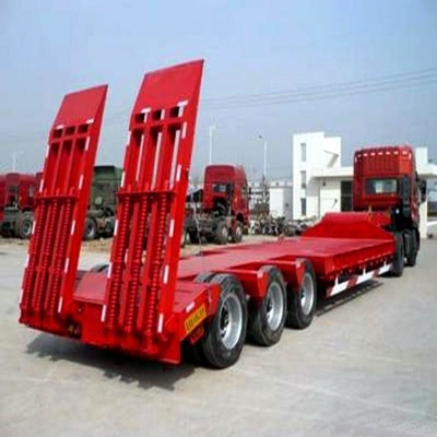Personnalisation 3 essieux Excavateur de transport 60 tonnes semi-remorques utilisées basses avec essieu 13t
