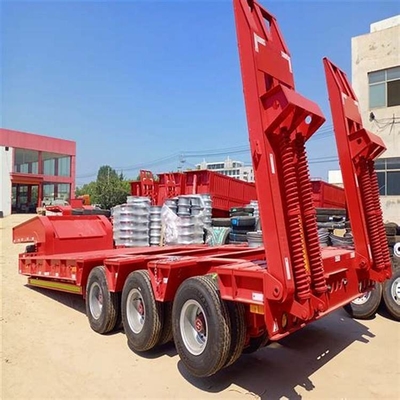 Personnalisation 3 essieux Excavateur de transport 60 tonnes semi-remorques utilisées basses avec essieu 13t
