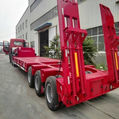 3 axes 50 tonnes 60 tonnes Semi-remorques basses pour le transport d'équipements lourds