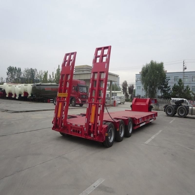 Trailers à plat en acier 20 pieds 40 pieds 3/4/5 essieux semi-remorques à lit bas pour le transport de conteneurs