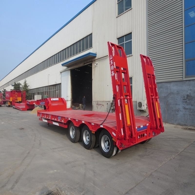 Trailers à plat en acier 20 pieds 40 pieds 3/4/5 essieux semi-remorques à lit bas pour le transport de conteneurs