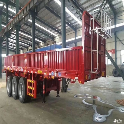 Semi-remorque à lit bas extensible à trois essieux de 60 tonnes / Semi-remorque à lit plat bas / Semi-remorque à camion bas