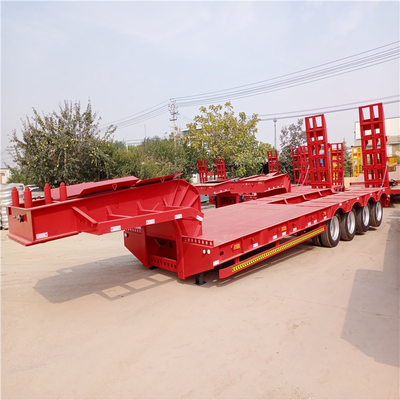 3 ans service après-vente hydraulique lourd 3 axes 60 tonnes Lowboy semi-remorques