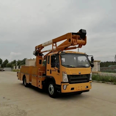 4x2 roue motrice camion monté 25m véhicule de travail aérien avec plate-forme et frein de coupe