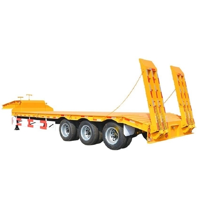 Semi-remorque à lit plat bas à 3 axes pour conteneurs de fret Semi-remorque pour conteneurs