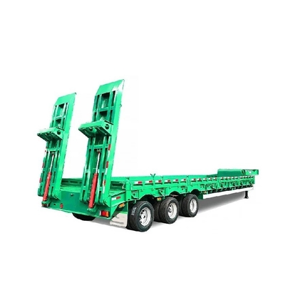 Semi-remorque à lit plat bas à 3 axes pour conteneurs de fret Semi-remorque pour conteneurs