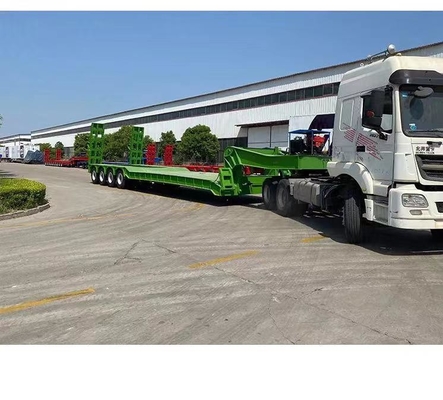 50 tonnes Green Loader Truck Trailer 3 4 axes personnalisation 1 an service après-vente