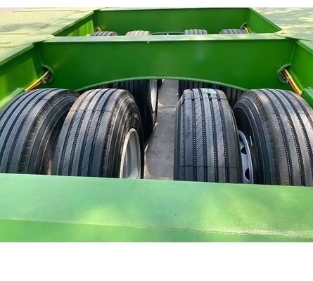 50 tonnes Green Loader Truck Trailer 3 4 axes personnalisation 1 an service après-vente