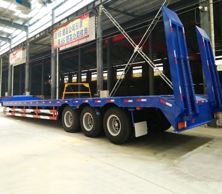 Trailers bas plat non auto-dumping pour le transport de marchandises lourdes