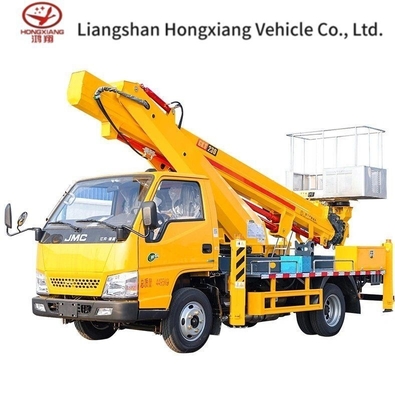 Opération de 24 m d'altitude personnalisable Camion de travail aérien Véhicule avec panier 4x2 roue motrice