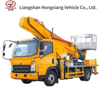 Opération de 24 m d'altitude personnalisable Camion de travail aérien Véhicule avec panier 4x2 roue motrice