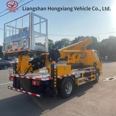 Véhicule de travail aérien à rampe télescopique à rangée unique de 32 m avec moteur Weichai à petit bras volant