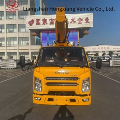 Véhicule de travail aérien à rampe télescopique à rangée unique de 32 m avec moteur Weichai à petit bras volant