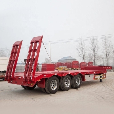 Shandong Low Flat Trailer pour les machines lourdes en couleur personnalisée