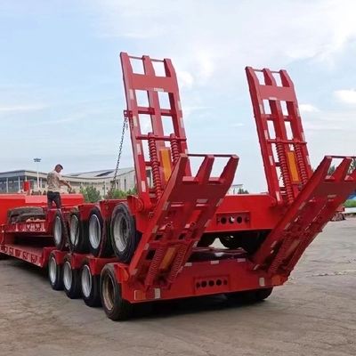 Shandong Low Flat Trailer pour les machines lourdes en couleur personnalisée