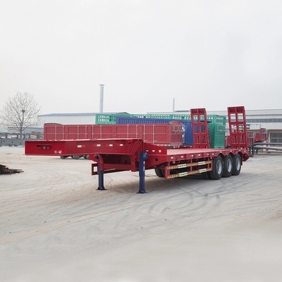 Shandong Low Flat Trailer pour les machines lourdes en couleur personnalisée