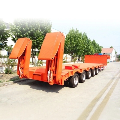 Shandong Low Flat Trailer pour les machines lourdes en couleur personnalisée