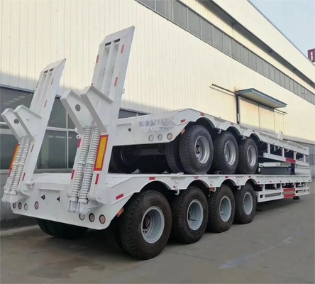 Shang Dong Heavy Machinery Low Flat Trailer Fabriqué en avec une suspension mécanique à