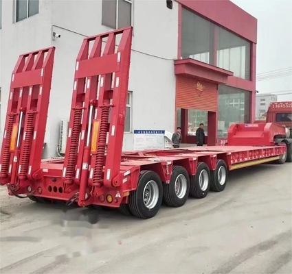Shang Dong Heavy Machinery Low Flat Trailer Fabriqué en avec une suspension mécanique à