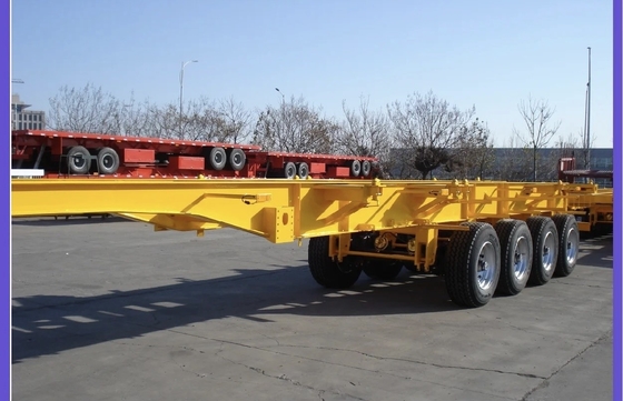 Système de freinage à double ligne EHL9400TJZ40 3 essieux 40 FT Semi-remorque à roues plates