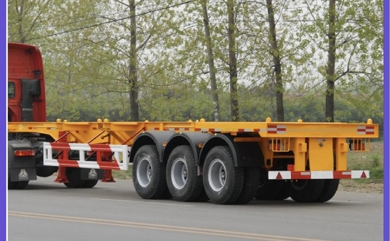 Système de freinage à double ligne EHL9400TJZ40 3 essieux 40 FT Semi-remorque à roues plates