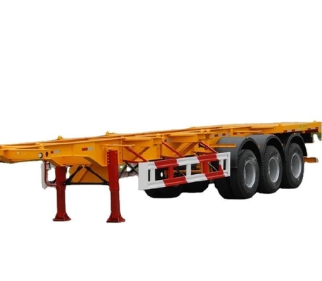 Camion de transport de conteneurs de 40 pieds, remorque à squelettes, semi-remorque pour le transport en toute sécurité