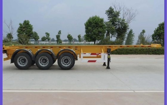 Camion de transport de conteneurs de 40 pieds, remorque à squelettes, semi-remorque pour le transport en toute sécurité