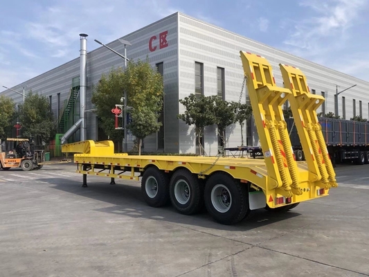 Charge lourde 50 t-60 t 3/4 essieux Lowboy/Low Deck/Platform/Loader pour le transport des pelles