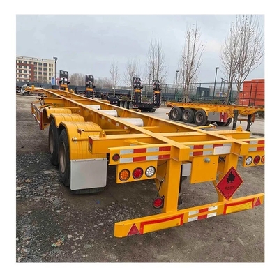 Trailers à conteneurs de 40 pieds en squelette semi-remorques avec système de freinage double ligne