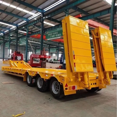 Excavateur lourd transport col de poule Lowboy basse chargeur lit basse chargeur semi-camion remorque