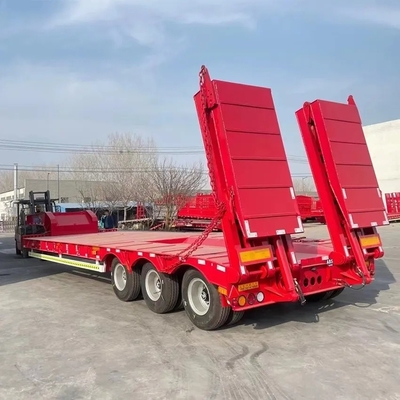 Excavateur lourd transport col de poule Lowboy basse chargeur lit basse chargeur semi-camion remorque