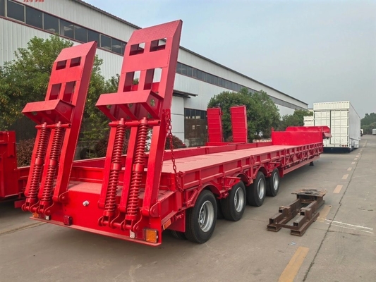 Q345b / T700 Trailers à roulement bas à faisceau 3/4 d'axe en acier pour machines lourdes