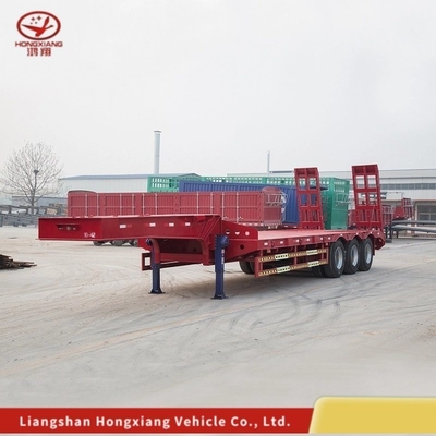 Q345b / T700 Trailers à roulement bas à faisceau 3/4 d'axe en acier pour machines lourdes