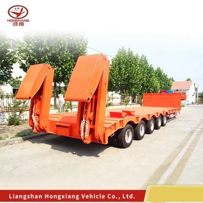 Q345b / T700 Trailers à roulement bas à faisceau 3/4 d'axe en acier pour machines lourdes