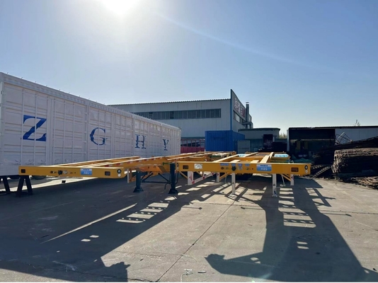 1 an de service après-vente Container squelettique Semi-remorque pour le transport de conteneurs