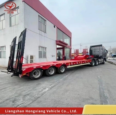 Camion à chargement bas détachable à col d'oie / Lowbed / Lowboy Low Flat Bed Trailer personnalisable