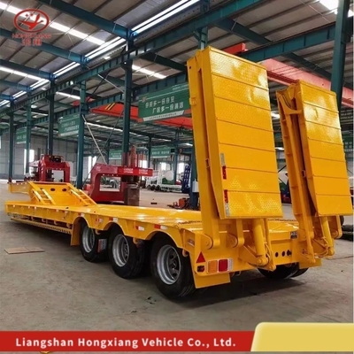 Camion à chargement bas détachable à col d'oie / Lowbed / Lowboy Low Flat Bed Trailer personnalisable