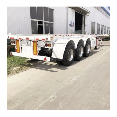 Container de transport à trois essieux en acier à lit plat Chassis semi-remorque pour votre logistique