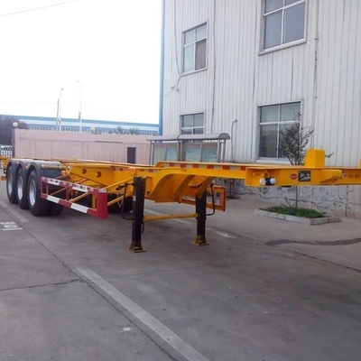 Container de transport à trois essieux en acier à lit plat Chassis semi-remorque pour votre logistique