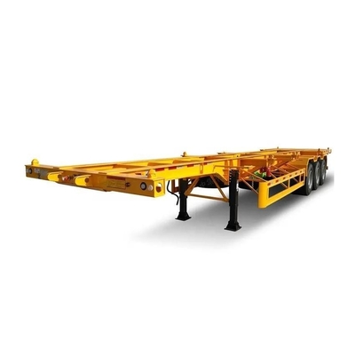 Container de transport à trois essieux en acier à lit plat Chassis semi-remorque pour votre logistique